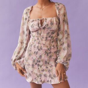Kiss The Sky Floral Puff Sleeve Dress